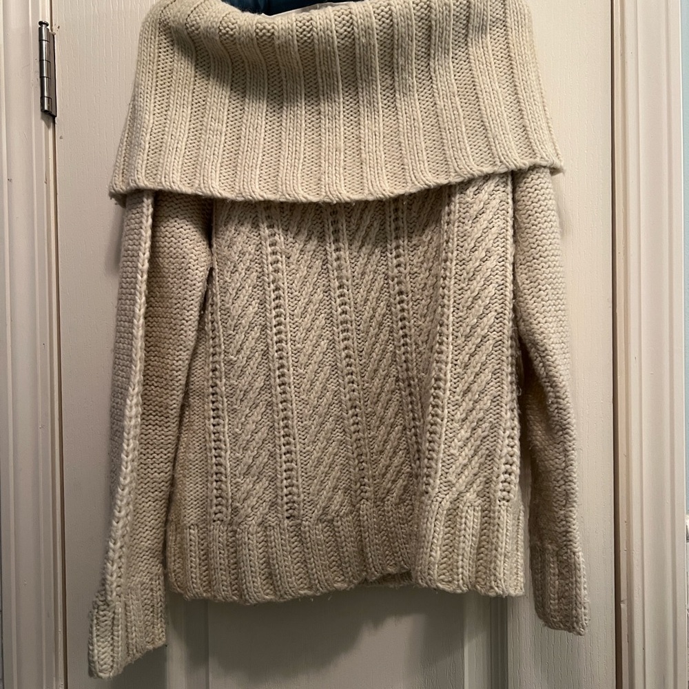 The Limited Cream Off-Shoulder Sweater